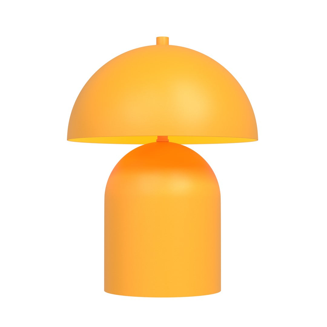Tafellamp gepoedercoat staal, Scandinavisch model Mush, oranje – Ø 18 x 24 cm, voor slaapkamer en woonkamer