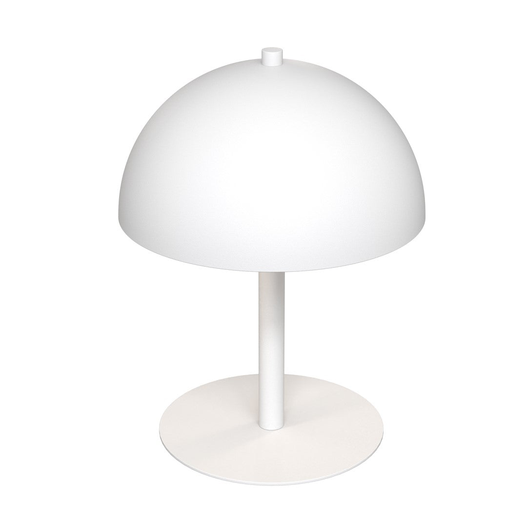 Tafellamp gepoedercoat staal Scandinavisch Mogu wit, kap Ø 18 cm voor nachtkastje, bureau of dressoir