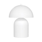 Tafellamp Mush gepoedercoat staal, Scandinavisch paddenstoelmodel, wit – Ø 18 x 24 cm, 2 x G9