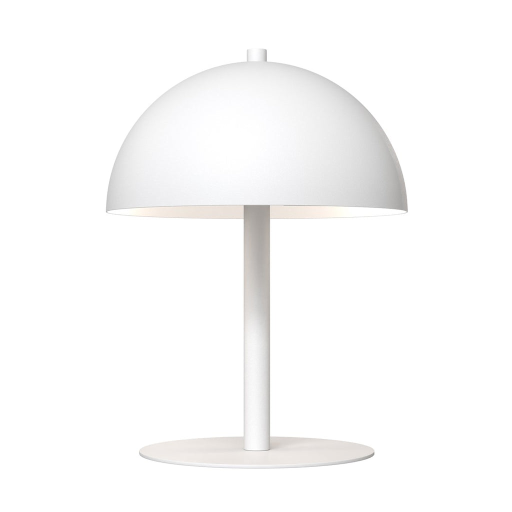 Tafellamp gepoedercoat staal Scandinavisch Mogu wit, kap Ø 18 cm voor nachtkastje, bureau of dressoir