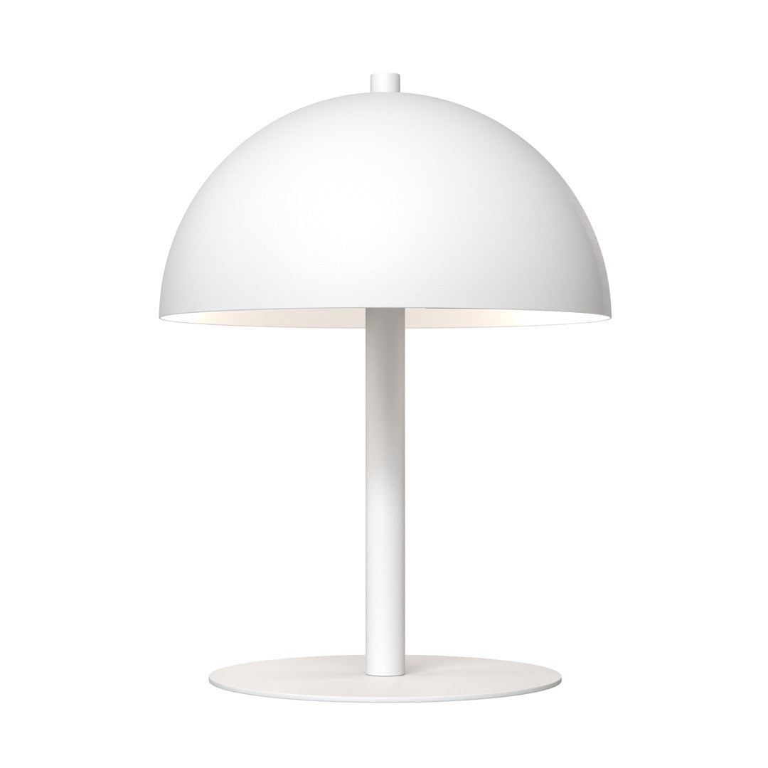 Tafellamp gepoedercoat staal Scandinavisch Mogu wit, kap Ø 18 cm voor nachtkastje, bureau of dressoir