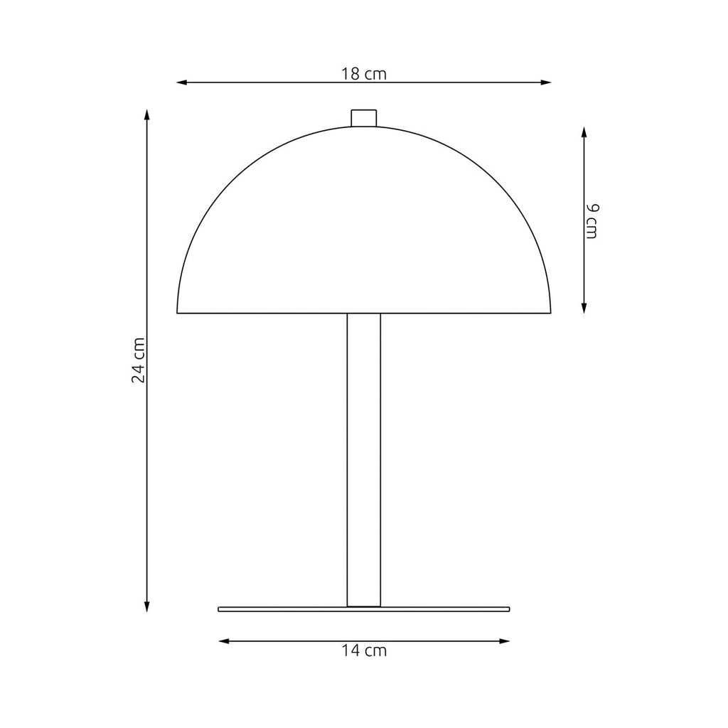 Tafellamp gepoedercoat staal Scandinavisch Mogu wit, kap Ø 18 cm voor nachtkastje, bureau of dressoir