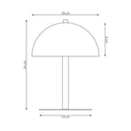 Tafellamp gepoedercoat staal Scandinavisch Mogu wit, kap Ø 18 cm voor nachtkastje, bureau of dressoir