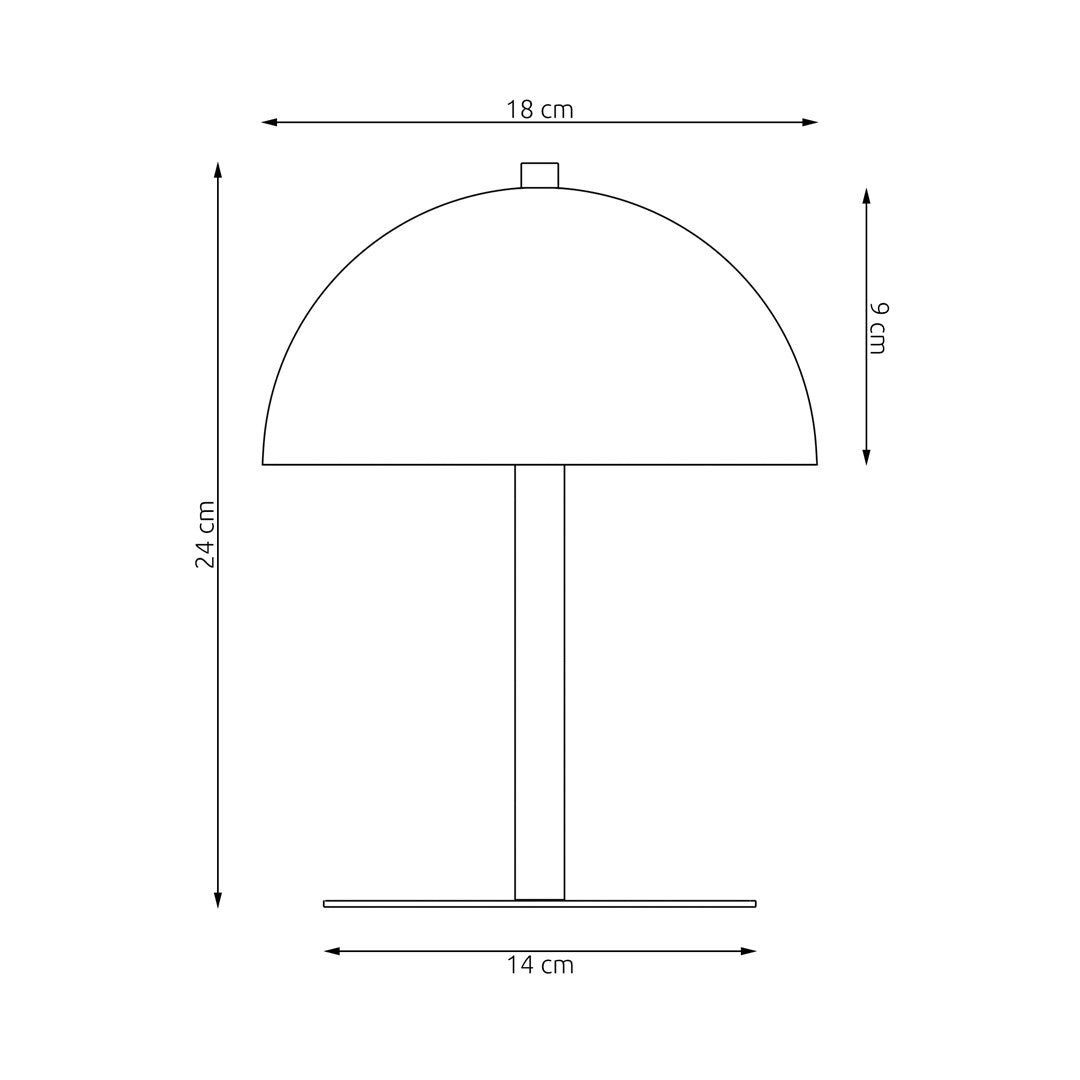 Tafellamp gepoedercoat staal Scandinavisch Mogu wit, kap Ø 18 cm voor nachtkastje, bureau of dressoir