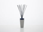 Geurdiffuser porselein Fig Arabesque, blauw met wit en goud, klein model voor woonkamer en slaapkamer