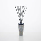 Geurdiffuser porselein Fig Arabesque, blauw met wit en goud, klein model voor woonkamer en slaapkamer