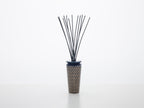 Geurdiffuser Ilum Cologne Retro porselein blauw met geometrisch patroon, klein, met geurstokjes