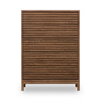 Ladekast essenhout massief Tanner, Roux bruin, 5 lades – H132 x B107 x D46 cm, voor slaapkamer