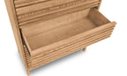 Ladekast essenhout met 5 laden, Tanner Japandi lamellenfront, flaxen naturel – 107 x 46 x 132 cm