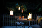 Tafellamp oplaadbaar led kunststof en metaal, Uri Piccolo, rood, lichtblauw en groen, H 15 cm, set van 3