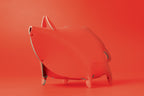 Bureau-organizer varken Amigos rood, voor pennen, notities en clips op je werkplek