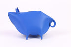 Bureau-organizer kunststof varken Amigos, blauw, met vier vakken en een smalle lade voor pennen