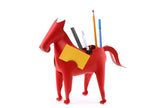 Bureau-organizer paard Amigos rood, met paardenmotief voor kantoor of thuiskantoor