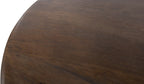 Salontafel massief mangohout walnoot bruin, rond Ø 80 cm, hoogte 40 cm voor de woonkamer