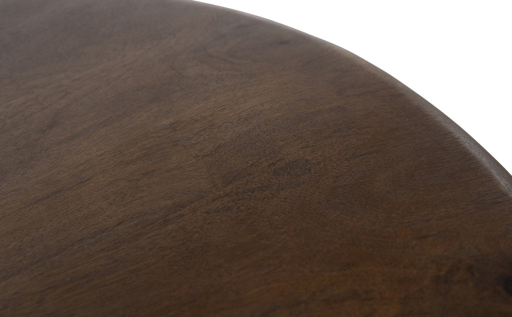 Salontafel massief mangohout Zodiac walnoot bruin Ø 60 x 46 cm, rond voor de woonkamer