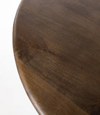 Eetkamertafel massief mangohout Zodiac walnoot bruin rond Ø 130 x 76 cm, eetkamer