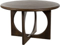 Eetkamertafel massief mangohout Zodiac walnoot bruin rond Ø 130 x 76 cm, eetkamer